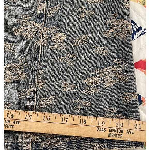 Jeanology Collection Denim Long Sleeve Jacket coat Closure Size 8 long trench - Picture 14 of 16